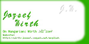 jozsef wirth business card